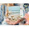 Lifestyle shot of coffee being poured into the tropical mug.